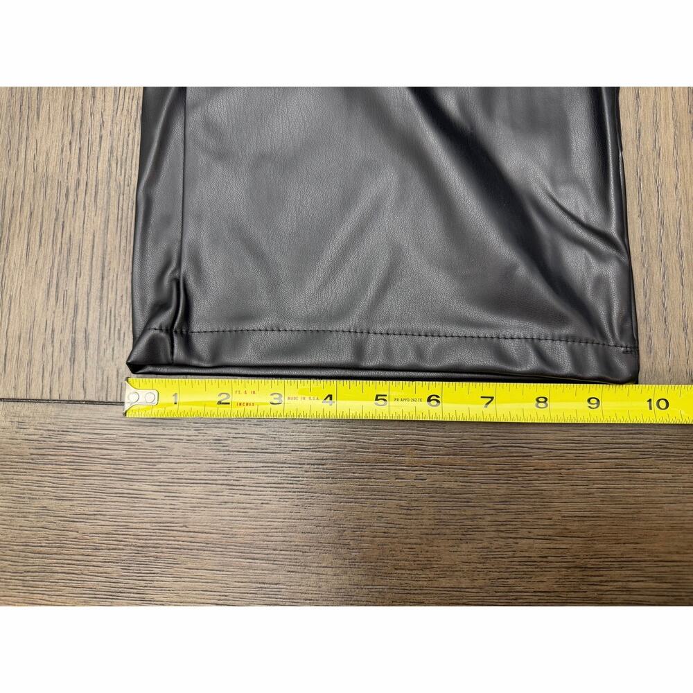 Faux Leather Wide Leg Pants Black XL (See Measurements) - Picture 8 of 9